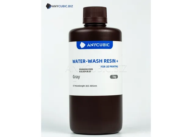Фото 3 - Anycubic Gray Water-Wash Resin+ 1kg