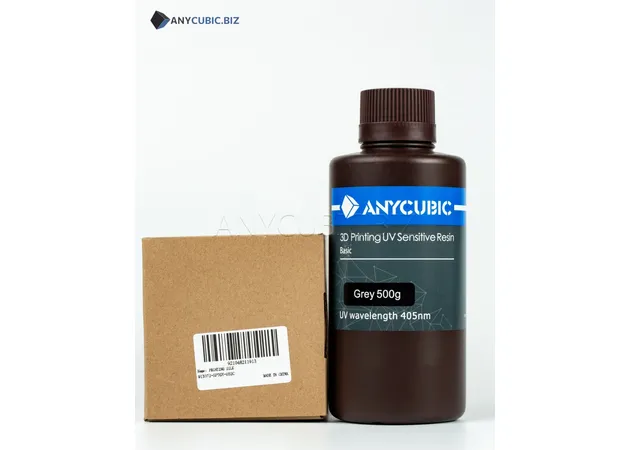 Фото 3 - GRAY Colored UV basic Resin Anycubic 0.5 kg
