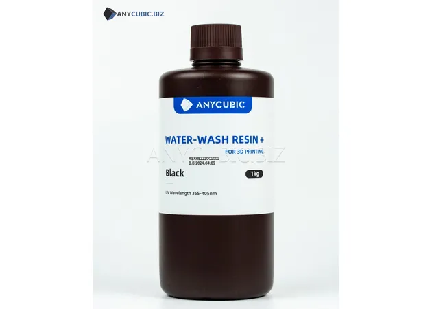 Фото 3 - Anycubic Water-Wash Resin+ Black — 1kg Water Washable Resin for 3D Printers
