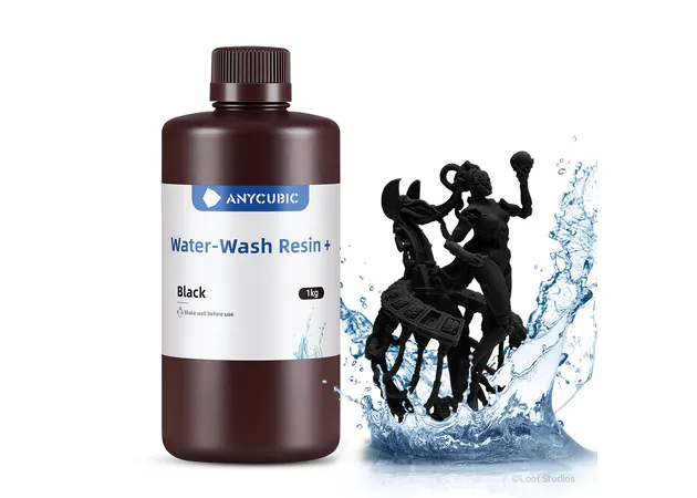 Фото 2 - Anycubic Water-Wash Resin+ Black — 1kg Water Washable Resin for 3D Printers
