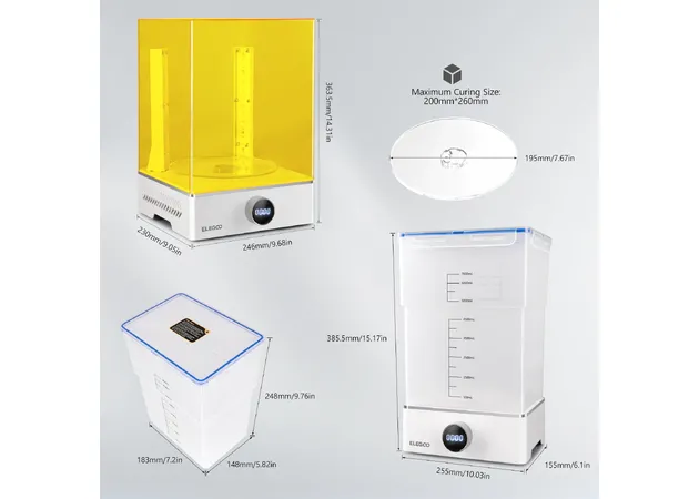 Фото 11 - Elegoo Mercury XS Bundle Washing and UV Curing Station for Resin 3D Printing