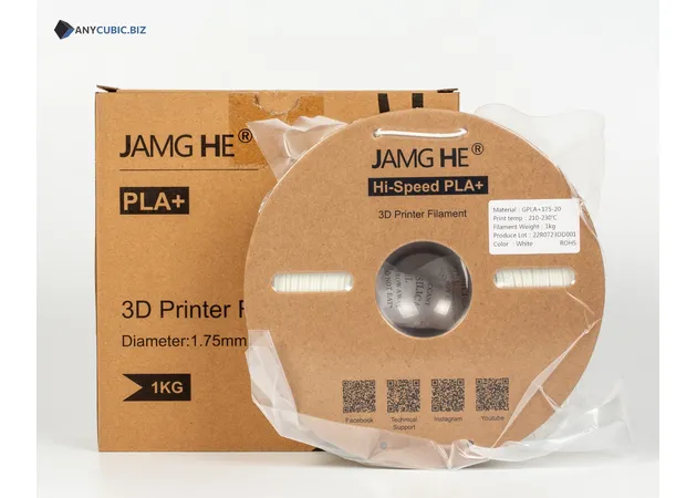 Фото 2 - Білий Високошвидкісний філамент для швидкісного друку Hi-Speed PLA+ JAMGHE 1,75 мм 1kg