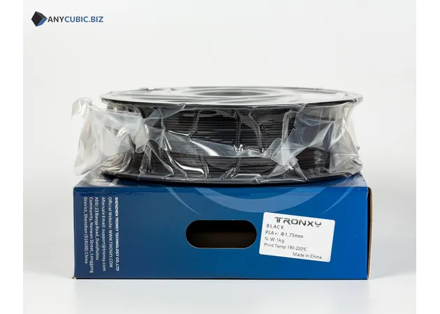 Фото 3 - Black PLA plus plastic Tronxy for 3D printer 340m | 1 kg | 1.75 mm