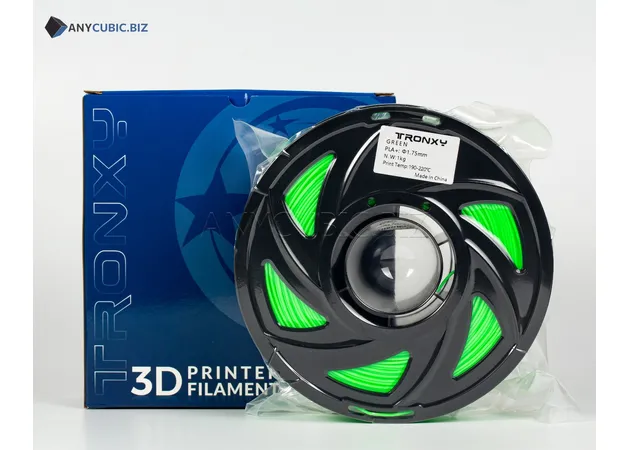 Фото 2 - Зелений PLA філамент (пластик) для 3D принтера 1кг, 1.75мм, 330м Tronxy Filament