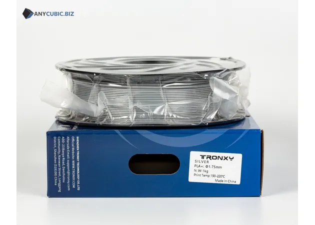 Фото 3 - Silver PLA plus plastic Tronxy for 3D printer 340m | 1 kg | 1.75 mm