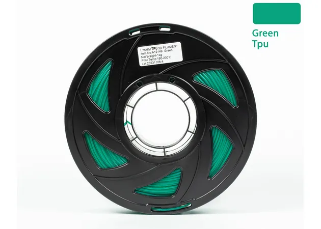 Фото 2 - Green TPU 95A Filament for 3D Printer 1 kg