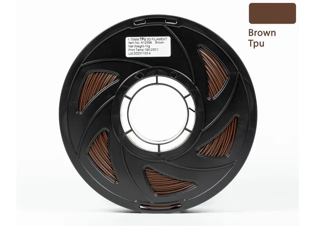 Фото 2 - Brown TPU 95A Filament for 3D Printer 1 kg