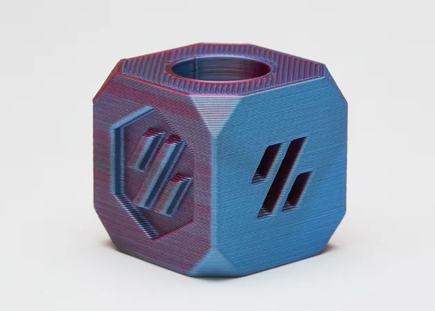 Фото 8 - PLA Silk Rose Red Light Blue Filament ALL3DP 1 kg