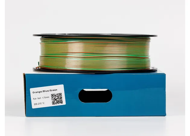 Фото 2 - PLA Silk Orange Blue Green Tri-Color Filament ALL3DP 1 kg