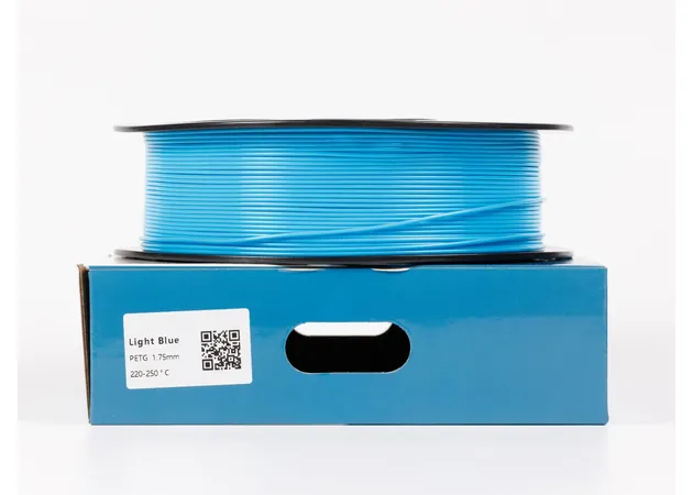 Фото 3 - Блакитний PETG (ПЕТГ) coPET пластик для 3D принтера | LightBlue PETG 1кг | 1.75мм | 330м