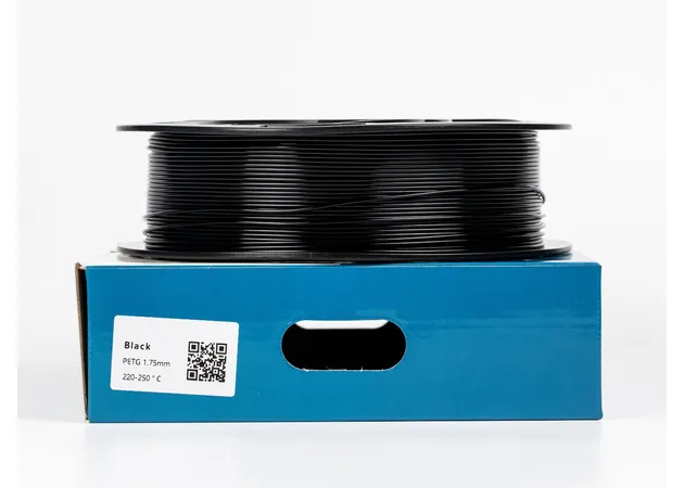 Фото 2 - Чорний PETG (ПЕТГ) coPET пластик для 3D принтера | Black PETG 1кг | 1.75мм | 330м