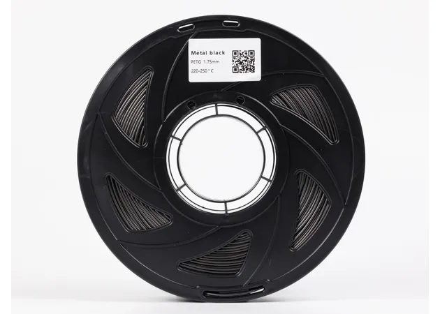 Фото 3 - Чорний Металік PETG пластик для 3D принтера | PETG Filament Metal black 1кг | 1.75мм | 330м