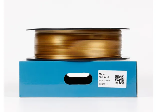 Фото 3 - Червоне золото Металік PETG пластик для 3D принтера | PETG Filament Metal red gold 1кг | 1.75мм | 330м