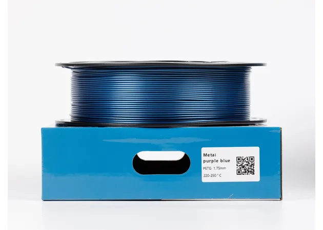 Фото 2 - Фіолетово Синій Металік PETG пластик для 3D принтера | PETG Filament Metal purple blue 1кг | 1.75мм | 330м