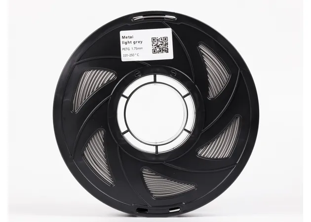 Фото 4 - Світло-Сірий Металік PETG пластик для 3D принтера | PETG Filament Metal light grey 1кг | 1.75мм | 330м