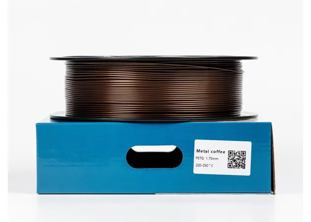 Фото 2 - Коричневий | Кавовий Металік PETG пластик для 3D принтера | PETG Filament Metal coffee 1кг | 1.75мм | 330м
