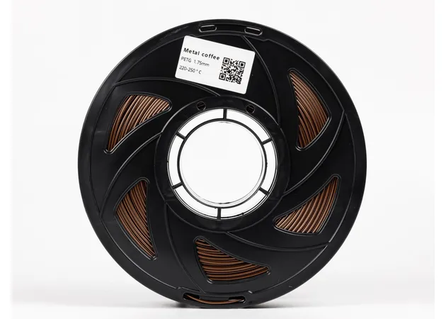 Фото 3 - Коричневий | Кавовий Металік PETG пластик для 3D принтера | PETG Filament Metal coffee 1кг | 1.75мм | 330м