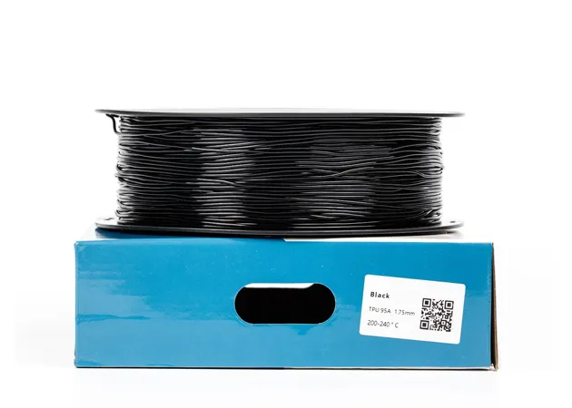 Фото 2 - Black TPU 95A Filament for 3D Printer 1 kg