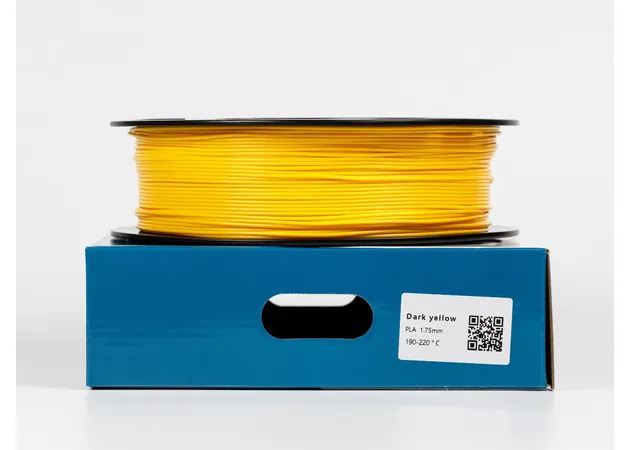 Фото 2 - Темно-жовтий PLA пластик для 3D принтера | Pla Dark Yellow 1кг | 1.75мм | 330м