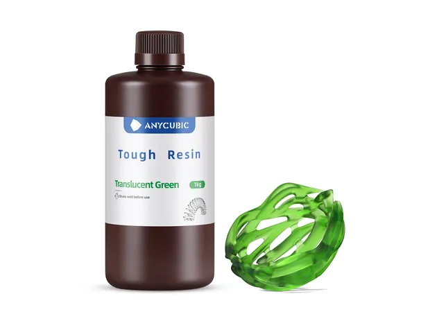 Фото 2 - Translucent Green Tough Flexible UV Resin Anycubic 1kg