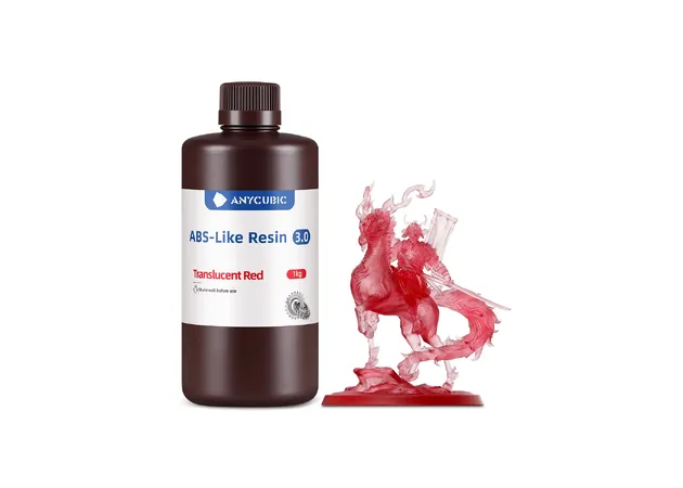 Фото 2 - Anycubic ABS-Like Resin 3.0 Translucent Red 1 kg