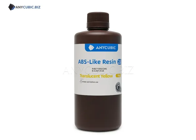 Фото 3 - Anycubic ABS-Like Resin 2.0 Translucent Yellow 1 kg