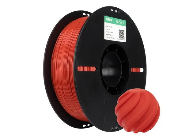 Фото 2 - eSUN TPU-95A Red Flexible TPU Filament 1.75 mm 1 kg