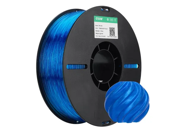 Фото 2 - eSUN TPU-95A Blue Flexible TPU Filament 1 kg