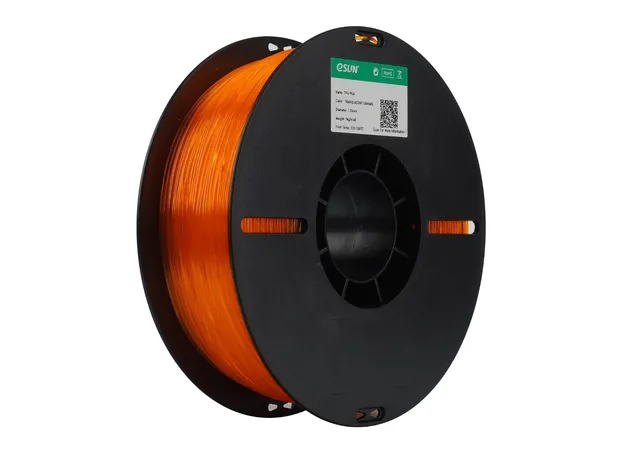 Фото 4 - eSUN TPU-95A Translucent Orange Flexible TPU Filament 1 kg