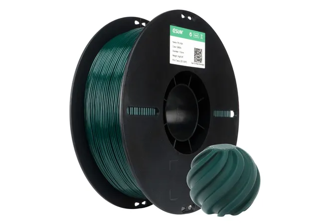 Фото 2 - eSUN TPU-95A Translucent Green Flexible TPU Filament 1 kg