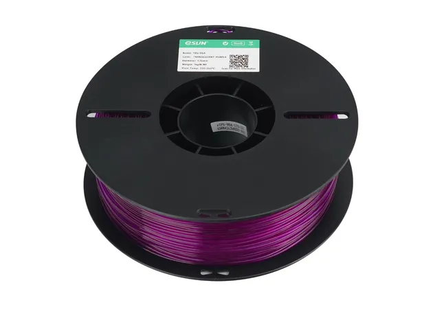 Фото 6 - eSUN TPU-95A Translucent Purple Flexible TPU Filament 1 kg